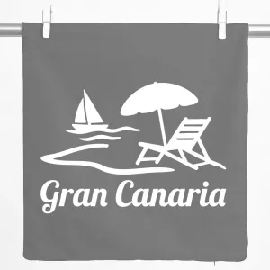 Декоративная наволочка Huuraa с мотивом острова Гран-Канария, подарок Испании, 40x40 см, стальной серый хлопок, украшение для Гран-Канарии Hellweg Druckerei