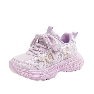 Нескользящие, износостойкие, дышащие, легкие, амортизирующие, детские кроссовки с низким верхом для повседневной носки. SHIBU, фиолетовый