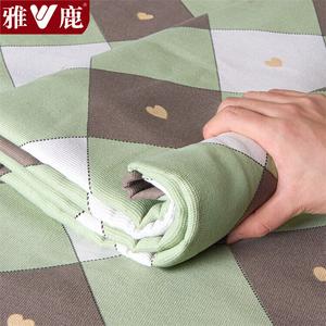 Yalu Простыня 270х230 см из хлопка, антибактериальная, трехслойная, цвет Miu Green Grid