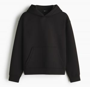 Худи H&M Loose Fit Scuba, черный
