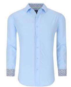 Мужская приталенная рубашка с однотонным принтом на пуговицах Tom Baine, мульти