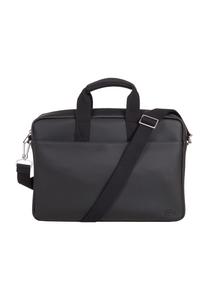 Сумка для ноутбука, молния, искусственная кожа LACOSTE, черный