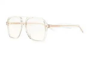 Солнцезащитные очки Square Frame SAINT LAURENT, светло-бежевый