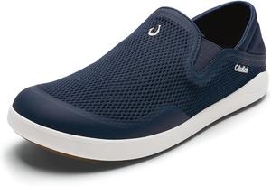 Мужские лодочные кроссовки OLUKAI Moku Slip-On, улучшенное сцепление и удержание, легкая и дышащая сетка, комфортная посадка и носка в течение всего дня, синий