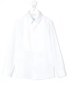 Плиссированная нарядная рубашка Dolce & Gabbana Kids, белый