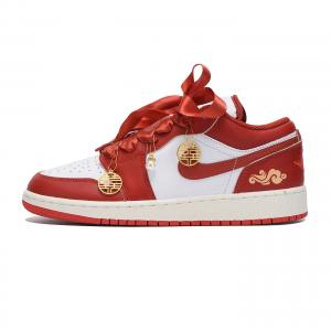 Кроссовки Air Jordan 1 Vintage Basketball Women's Low-Top, красный/белый