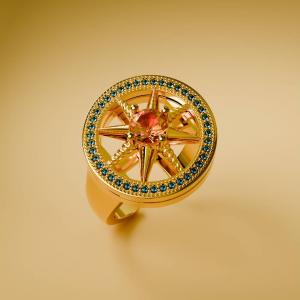 Кольцо Winx Club X Gadget4entertainment Ring of Solaria, позолоченное серебро