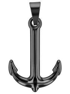 Adeliás Универсальный кулон - крест из нержавеющей стали черного цвета