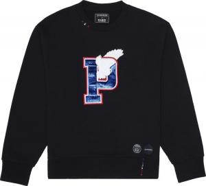 Свитер Paris Saint-Germain Letterman Crewneck Sweater 'Black', черный