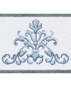 Турецкое хлопковое полотенце для рук алого цвета с вышивкой. Linum Home, Teal