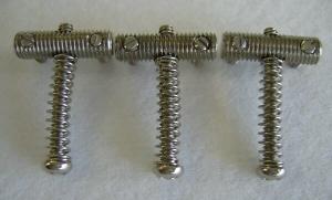 Седла Fender American Vintage 60s с резьбой Telecaster 0056038049 60s AVRI Tele Bridge Saddles 005-6038-049 0056038000