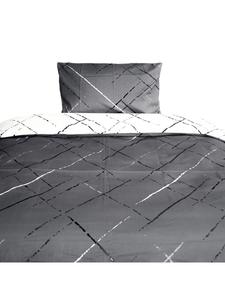Современное постельное белье на молнии с рисунком Reflection в сером цвете COFI 1453, 135 x 200 см
