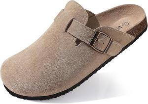 Сабо Kidmi Genuine Suede  Cork Footbed, темно-серо-коричневый