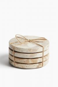 Подставка под стаканы H&M Glass Washer, 4 штуки, бежевый