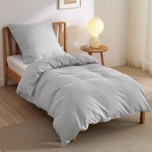 Комплект постельного белья Bedsure из 2 предмета, 135х200/80x80 см, серебристо-серый