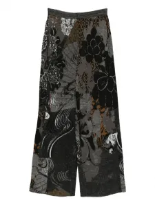 Брюки с графичным принтом JNBY, черный