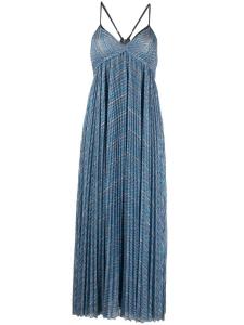 Forte Forte плиссированное платье ампирного силуэта, синий