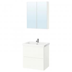 Комбинация для ванной ENHET IKEA, 64x43x65 см, белый