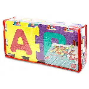 Набор из 26 ковриков Tachan с наклеенными буквами, 32 x 32 см, мультиколор