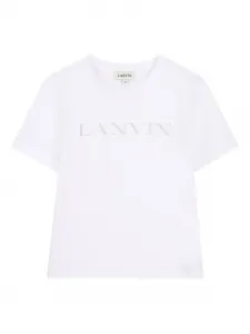 Футболка с логотипом Lanvin Enfant, белый