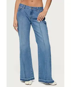 Женские джинсы Nerissa с низкой талией и клешем Edikted, синий