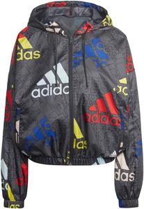 Женская ветровка Adidas с разноцветным логотипом, мультиколор