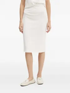 Приталенная юбка миди из фактурного трикотажа Armani Exchange, белый