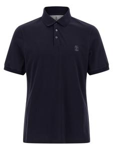 Поло из пике Brunello Cucinelli, синий