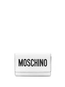 Мини-кошелек с логотипом Moschino, белый