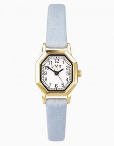 Часы Limit 20 мм восьмиугольные золотые белого цвета