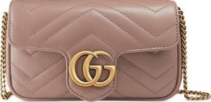 Сумка Gucci GG Marmont Matelassé Leather Super Mini Bag Beige, бежевый