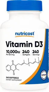 Витамин Д3 Nutricost 10000 МЕ, 240 капсул