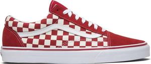 Кеды Vans Old Skool Red Checkerboard, красный