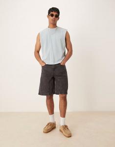 Укороченная майка без рукавов Abercrombie & Fitch светло-зеленого цвета