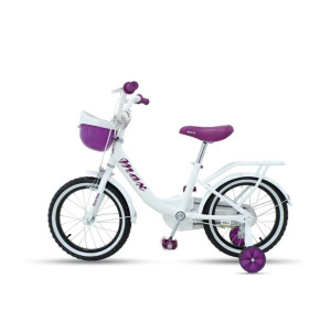 Велосипед детский MAX BIKE Barbie 16", белый/фиолетовый