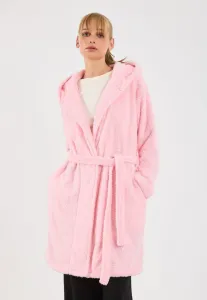 Пушистый халат с капюшоном Even&Odd, Pink