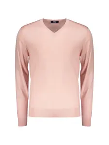 Рифленый свитер с V-образным вырезом Fedeli, розовый