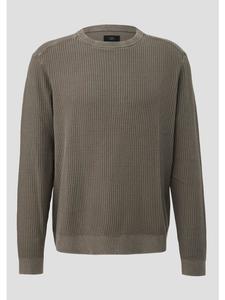 Вязаный свитер цвета 7981_оливковый QS