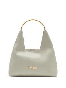 Мини-сумка из кожи на плечо Marni, бежевый