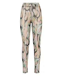 Леггинсы из тюля цвета пламени Philipp Plein, мультиколор