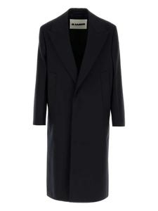 Однобортное пальто пошитое на заказ Jil Sander, синий