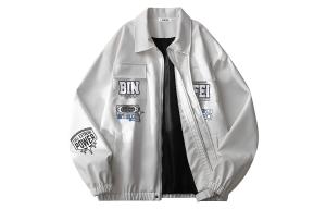 Bingfei Кожаная куртка унисекс с ледяным полетом, Черный