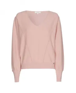 Роскошный пуловер из шерсти и кашемира с V-образным вырезом Marie Mãro, розовый