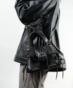 Сумка со стразами и двумя ручками