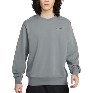 Nike Свитшот мужской темно-серый с круглым вырезом, умеренно свободный, Regular