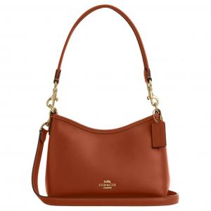 COACH Лорел Смуз Грейн Кожаная поясная сумка через плечо маленькая женская коричневая