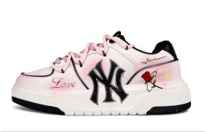 MLB Массивные кроссовки для скейтбординга с розовым принтом, износостойкие, легкие, увеличивают рост, низкие, унисекс