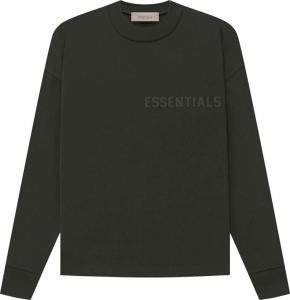 Лонгслив Fear of God Essentials Long-Sleeve Tee 'Off Black', черный