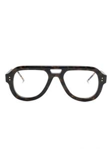 Thom Browne Eyewear очки в оправе пилота, коричневый