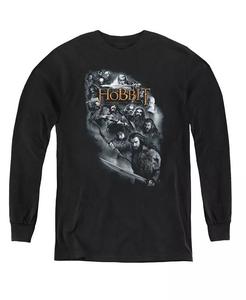 Мальчики Молодежь Персонажи Длинные Рукава Толстовка The Hobbit, черный
